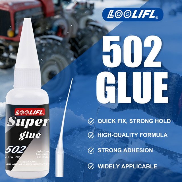 Loolifl 502 Superkleber Cyanacrylat-Klebstoff für Glas, Leder, Gummi, Holz, Metall und Kunststoff - Bild 1
