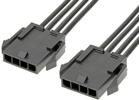 Molex Stiftgehäuse-Kabel mit 4 Polen in Schwarz 2147522041 - Bild 1