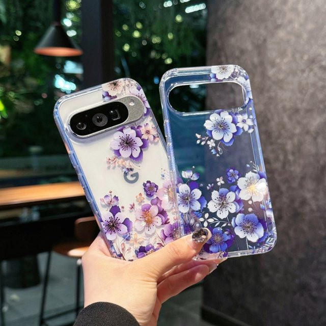 Transparente PC-Schutzhülle mit Blumenmuster für Google Pixel 11 Pro XL, Pixel 10A und Pixel 9A – Stoßfeste Handyhülle - Bild 1