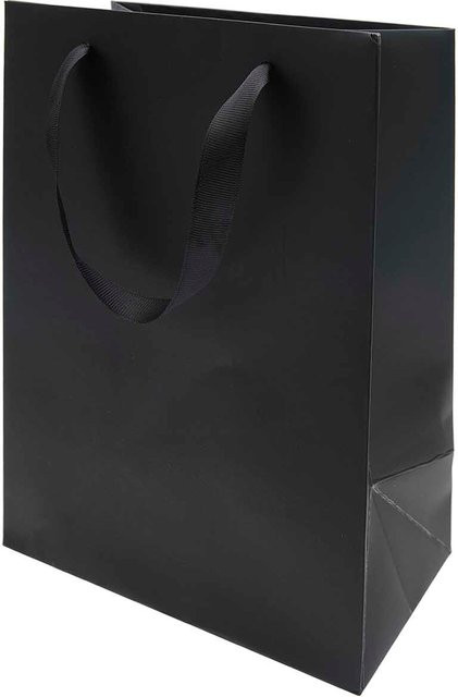 Rico Design Paper Poetry Geschenktüte Schwarz B/T/H: 18 x 12 x 26 cm - Bild 1