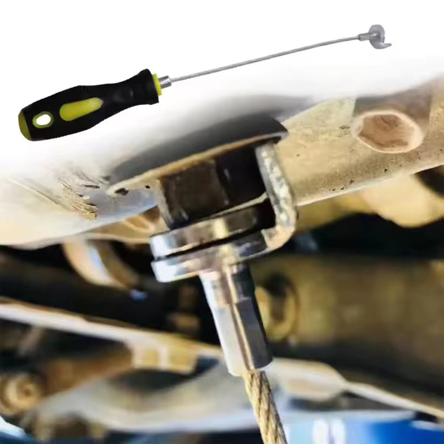 Magnetischer Ölwannen-Auslassstopfen-Schlüssel in Silber zur Demontage von Getriebe-Ölablassschrauben für die Autoreparatur - Bild 3