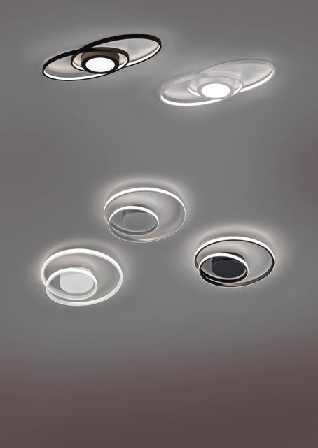 Reality LED-Deckenleuchte Zibal in Schwarz matt, dimmbar, modern - Bild 1