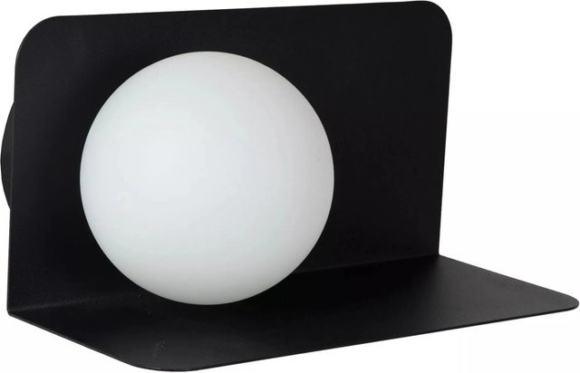 Licht-Erlebnisse Wandleuchte mit Kugelschirm in Schwarz und Weiß, Breite: 24 cm, G9 Fassung - Bild 1