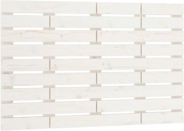 vidaXL Wand-Kopfteil aus Massivholz Kiefer in Weiß, B/H: 96 x 63 cm, Tiefe: 3 cm - Bild 1