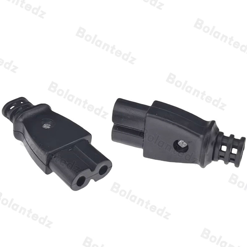 Bolantedz C7 Weibliche Steckdose und C8 Stecker Set, Schwarz, 35 x 15 mm, 250 V, 2,5 A - 5 A - Bild 5