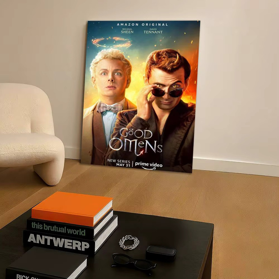 Moetch Good Omens Serie Filmplakat-Aufkleber, wasserfester Wandkunstdruck in Mehrfarben für deine Heimdekoration - Bild 5