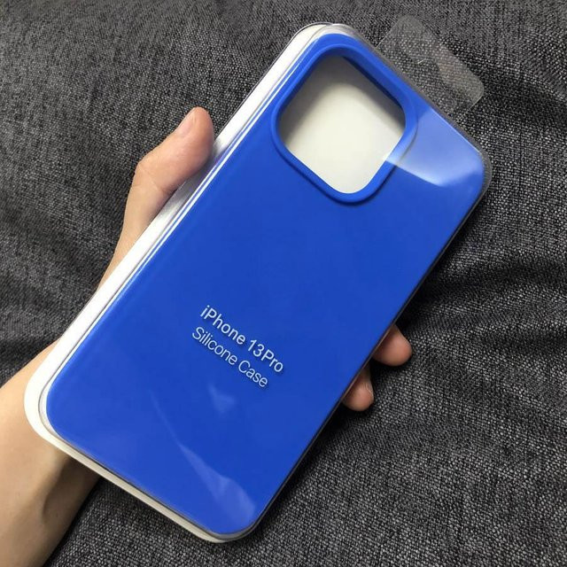 KH Mobile Phone Accessories Flüssiges Silikon Schutzhülle für iPhone 11 bis 16 Pro Max in Blau - Bild 1