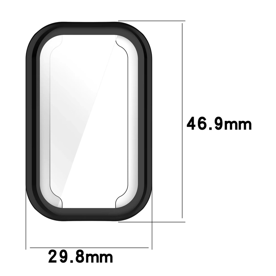 TPU Soft Case für Xiaomi Mi Band 8 Active mit Vollbildschirm-Schutzfolie in Transparent - Bild 5