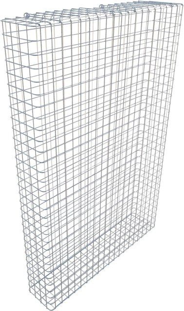 Gabiona Drahtgitterkorb aus feuerverzinktem Stahl in Silber, B/H/T: 152 x 102 x 22 cm - Bild 1