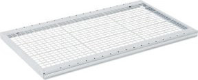 Bito Fachboden FBR Set mit Fachbodenträger, verzinkt, Farbe: Silber, B/T/H: 130 x 60 x 4 cm - Bild 1
