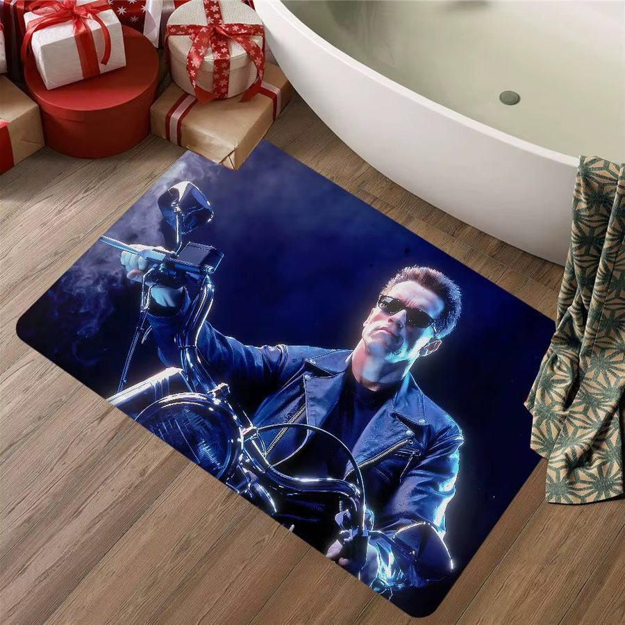 Rutschfeste Küchenmatte mit Sci-Fi-Film The Terminator Motiv in Blau von Potdemiel - Bild 4
