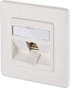 BTR NETCOM Anschlussdose Cat.6A mit 1xRJ45 Ethernet LAN in Weiß - Bild 1