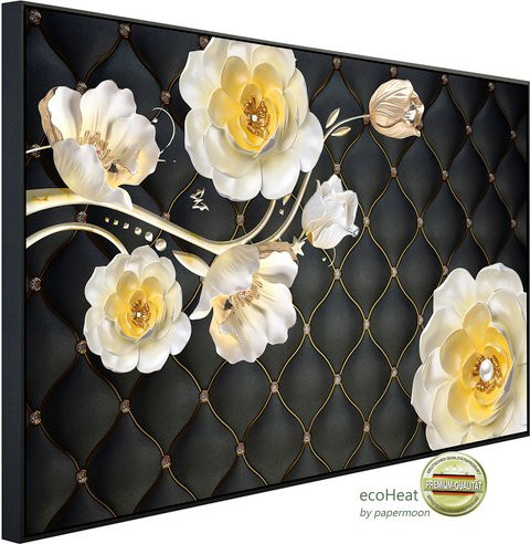 papermoon EcoHeat Infrarotheizung mit Blumenmuster in Bunt, Matt-Effekt, mit App-Steuerung und WLAN - Bild 1