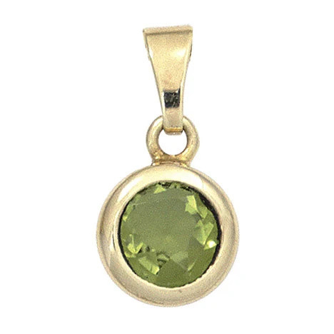 Colfem Anhänger 585 Gelbgold, Peridot, rund, Unisex - Bild 1
