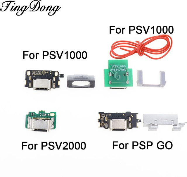 TingDong USB-C Ladeport Adapter für PS Vita PSV1000 PSV2000 und PSP GO Konsole - Bild 1