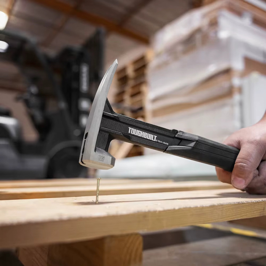 Toughbuilt Stahl-Rip-Hammer Klauenhammer mit glattem Gesicht und rutschfestem Kunststoffgriff TB-H1-1R-S16 - Bild 2
