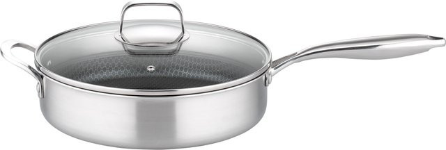 GSW Schmorpfanne Inoxxa Black aus Edelstahl und Aluminium mit Glasdeckel und Gegriff in Schwarz und Silber - Bild 1