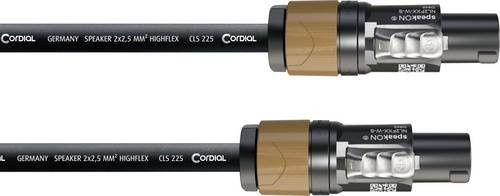 Cordial Lautsprecherkabel Schwarz mit 2 x 2,5mm² und 20,00m Länge, 1x Typ SPK-Stecker auf 1x Typ SPK-Stecker - Bild 1