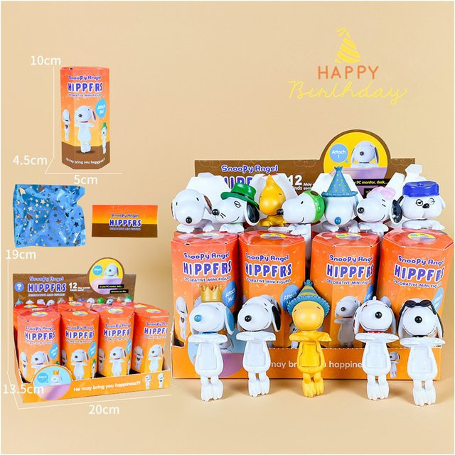 Bandai Snoopy Hipper Angel Blindbox Mini Anime-Modelle Multicolor zur Dekoration von Computer und Handy - Bild 1