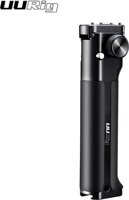 UURig DH14 Gimbal Stabilisator Griff mit Verlängerungsstangenhalter und Kaltschuhhalterung, Schwarz - Bild 1