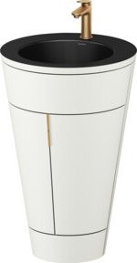 Duravit Waschtischunterschrank Starck 1 c-bonded Set in Schwarz mit Innenbeleuchtung, B/T/H: 56 x 60,5 x 86,4 cm - Bild 1