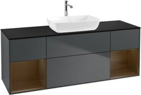 V&B Waschtischunterschrank Finion in Anthrazit lackiert, Breite: 160 cm, Tiefe: 50,1 cm, Höhe: 50,1 cm - Bild 1