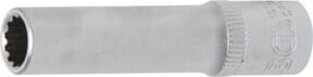 BGS Steckschlüssel-Einsatz Gear Lock tief, Antrieb Innenvierkant 1/4 Zoll, SW 7 mm, silber - Bild 1