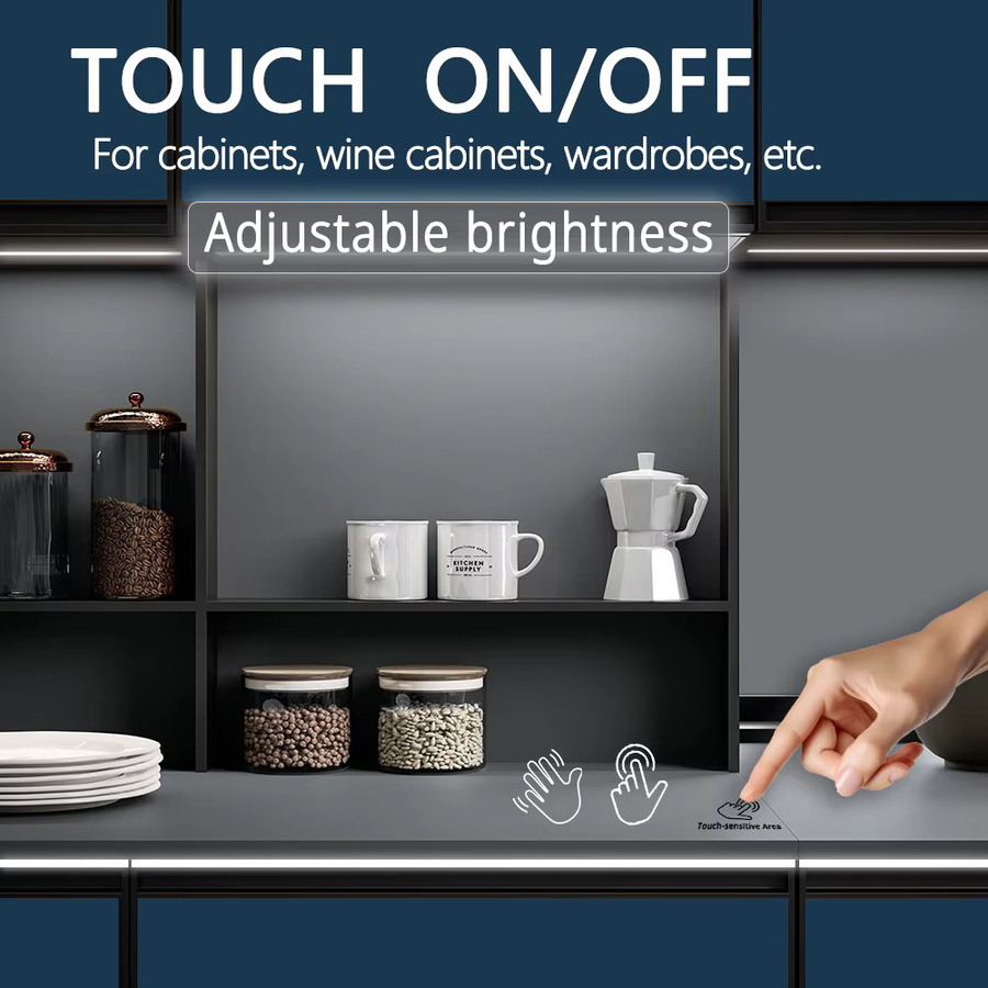 IKSLED Smart Touch Dimmer Schalter mit PWM Technologie für LED Lichtsteuerung, Holz Panel in Braun, 80 mm - Bild 3