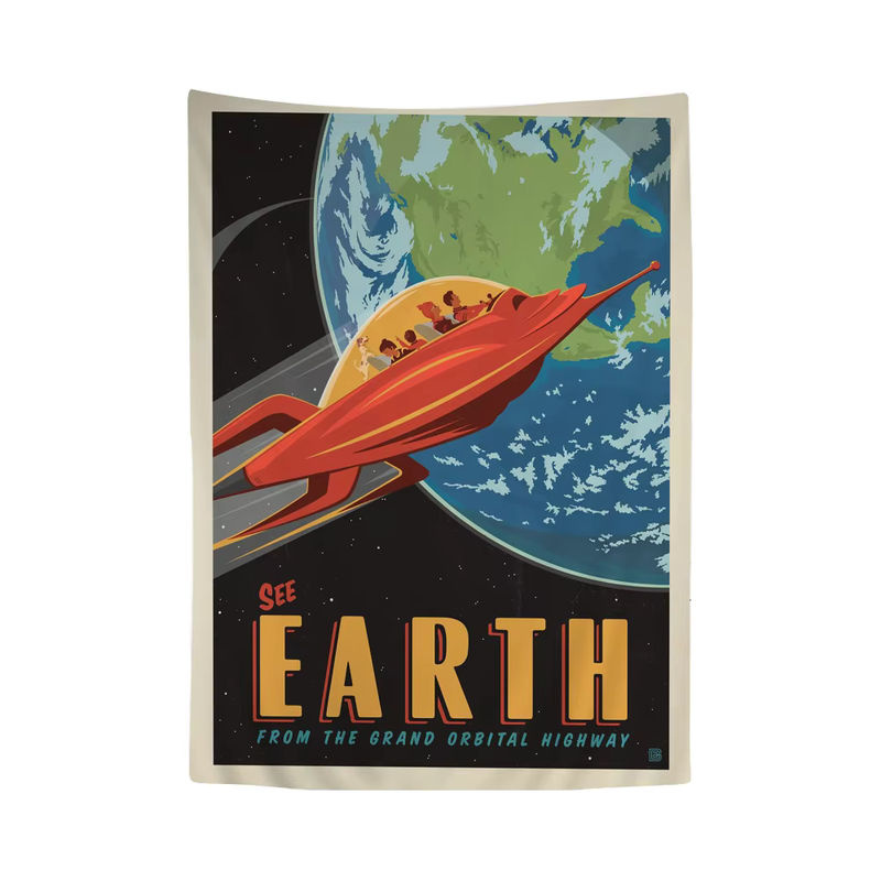 Anime-Wandteppich Outer Space Visions of The Future Travel Collection von bilibili, mehrfarbig, Textil - Bild 7