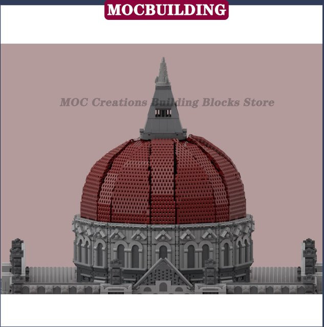 MOCBUILDING Red Castle Model Building Block Set, Fantasy, Rot, Kunststoff - Bild 1