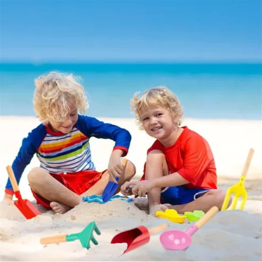 Fashnics Strandspielzeug-Set Metall mit Holzgriff 5-teiliges Set - Bild 2