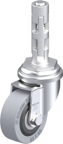 Blickle LRA-VPA 50K-E01 Lenkrolle aus Stahl und Kunststoff, Rad-Durchmesser: 50 mm, Tragfähigkeit: 40 kg, galvanisiert, grau/schwarz/silber - Bild 1