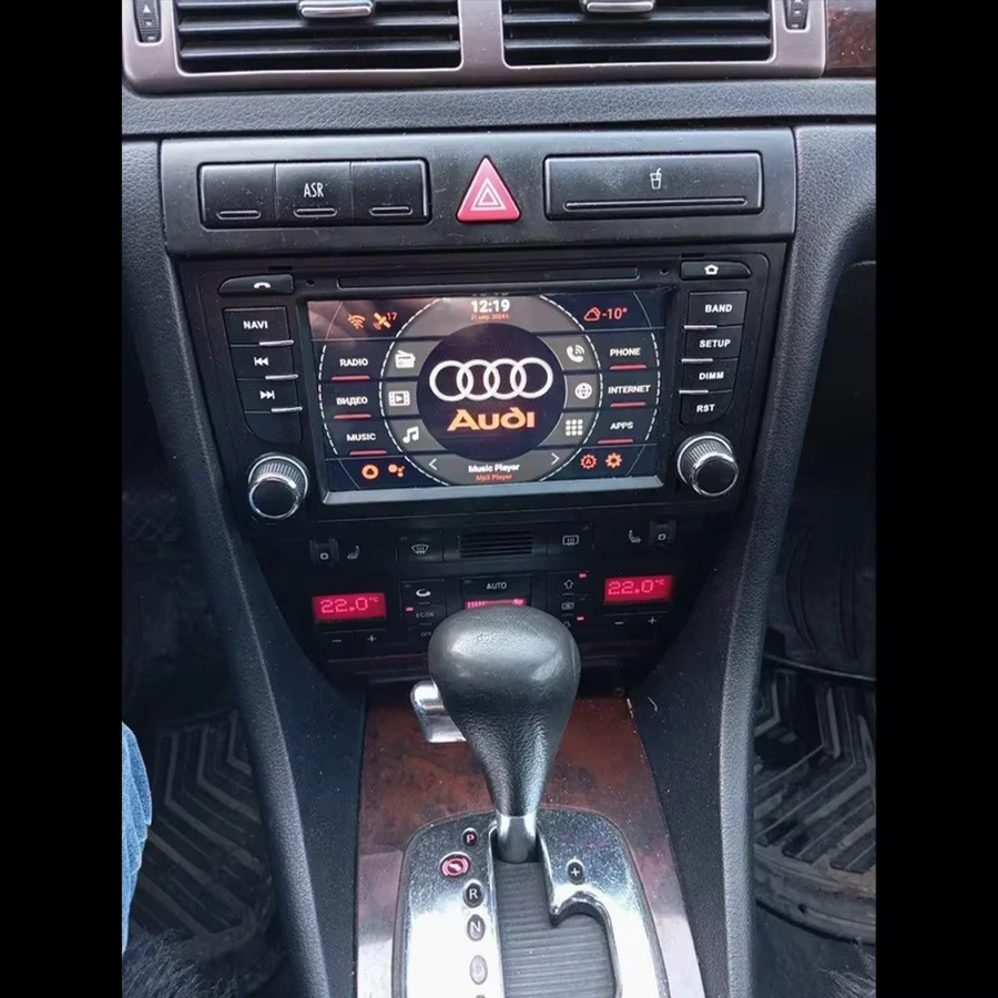 CHSTEK Auto Radio Navigation mit Bluetooth und WLAN für Audi A4 B6 B7 S4 RS4 8E und Seat Exeo 2002-2012 mit drahtlosem Carplay und Android Multimedia in Schwarz - Bild 2