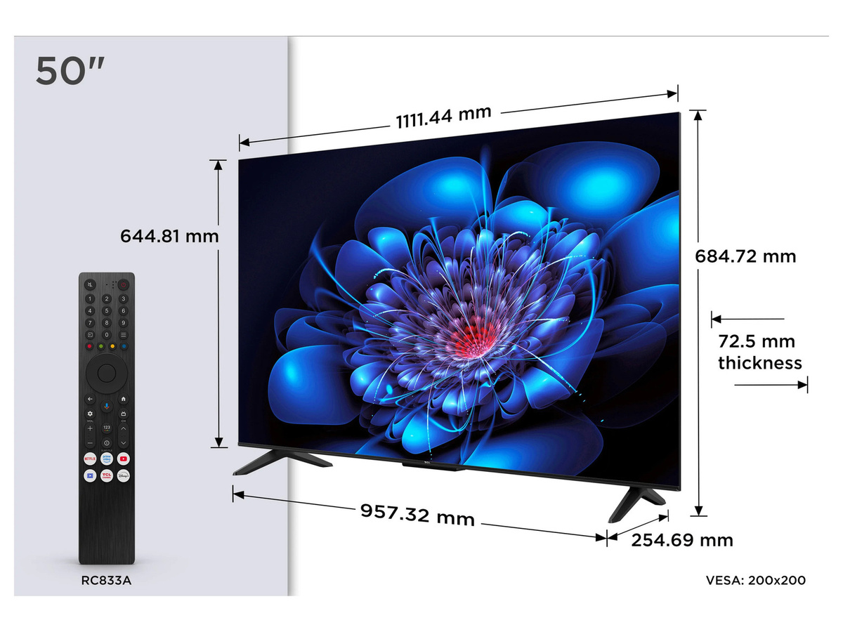 TCL 50 Zoll UHD TV 50P61K in Schwarz - Bild 3