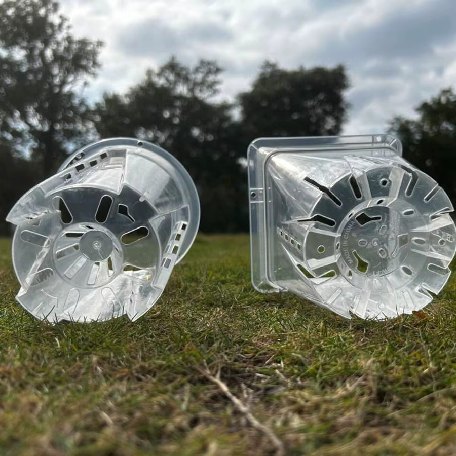 Transparenter Blumentopf aus Kunststoff für Hydrokultur mit Wurzelkontrolle und Atmungsaktivität - Bild 1
