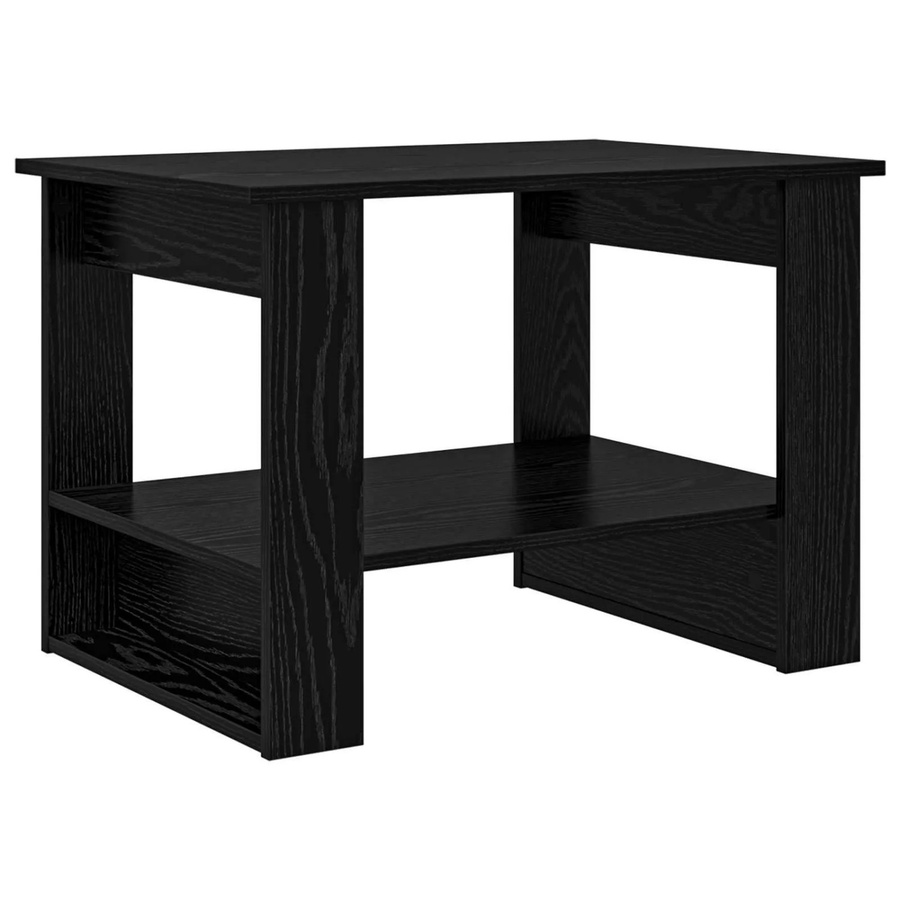 vidaXL Couchtisch modern in Schwarz und Eichen-Optik aus Holzwerkstoff, B/T/H: 72 x 50 x 50 cm - Bild 2