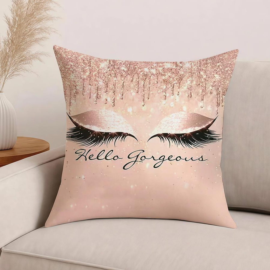 Dekorative Kissenhülle aus Peach Skin für Sofa, Auto oder Schlafzimmer, B/B: 18 x 18 cm - Bild 2