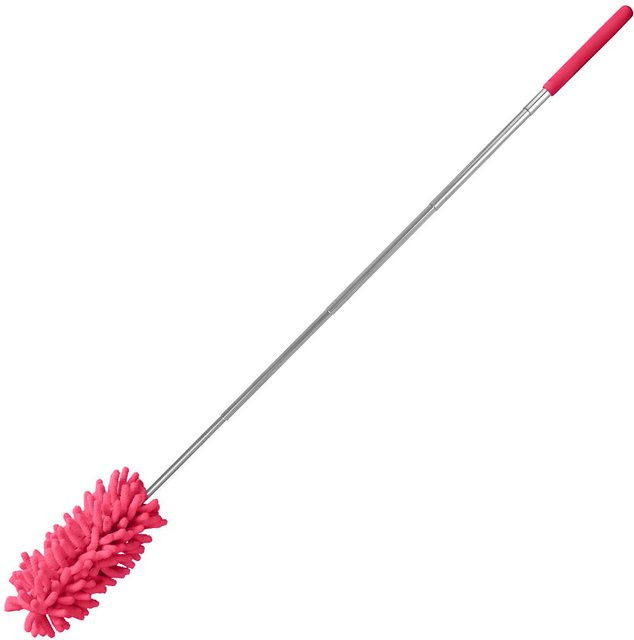 Fackelmann Staubwedel pink mit Teleskopstiel aus Mikrofaser und Edelstahl - Bild 1