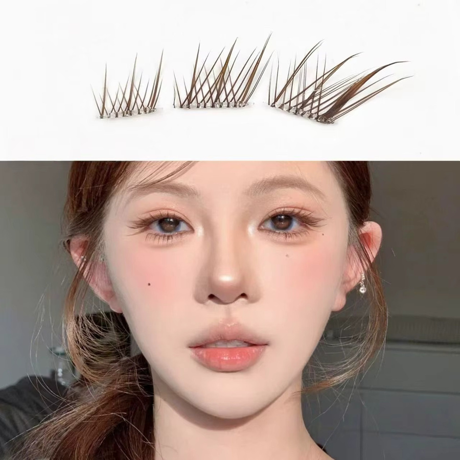 Su Jie Falsche Wimpern, braun, natürlich, 60 Stück - Bild 2