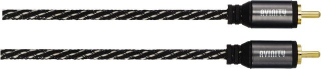 AVINITY Cinch-Verbindungskabel RCA 2 Cinch-Stecker zu 2 Cinch-Stecker, Schwarz/Gold, Länge: 1,5 m - Bild 1