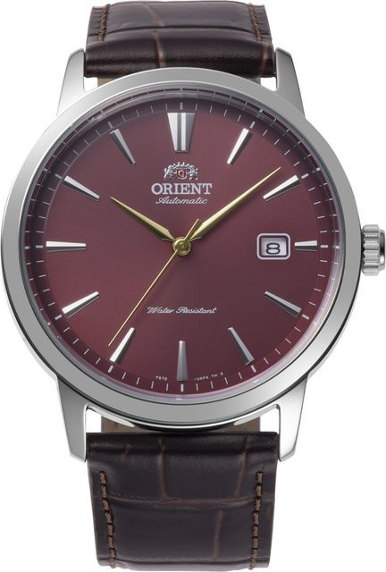 Orient Armbanduhr Automatik, Edelstahl, Leder, Rot, 42 mm, Herren - Bild 1