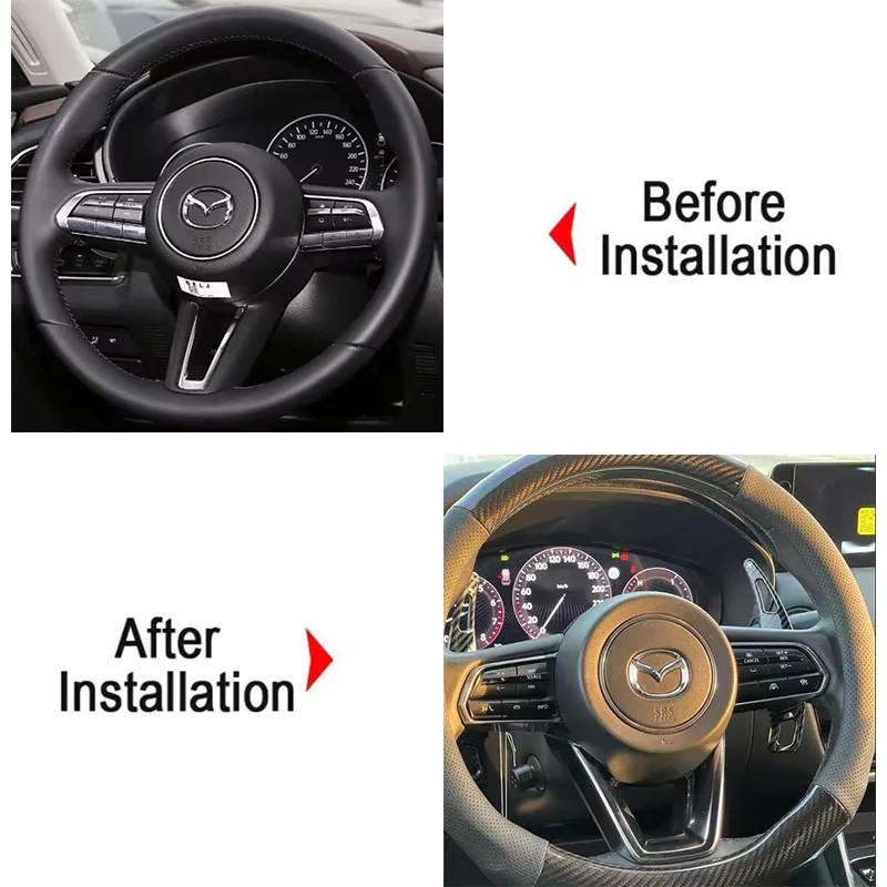 DSG Schaltwippen Verlängerung für Mazda Mazda3 Axela CX-30 CX-50 CX-60 CX-90 in Schwarz - Bild 2
