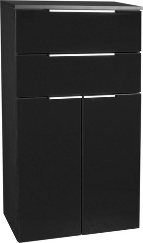 Fackelmann Doppel-Midischrank Kara in Anthrazit mit 2 Türen und 2 Schubladen, B/T/H: 60,4 x 32,0 x 106,5 cm - Bild 2