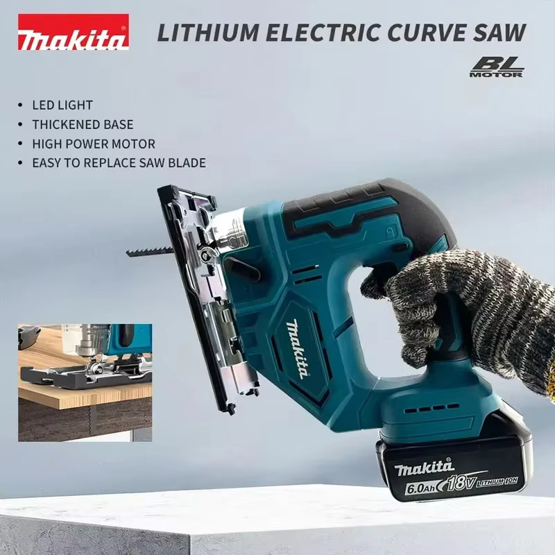 Makita DJV182Z Akku 18 V Lithium-Ionen-Batterie in Petrol für elektrische Stichsägen und Kurvensägen - Bild 1