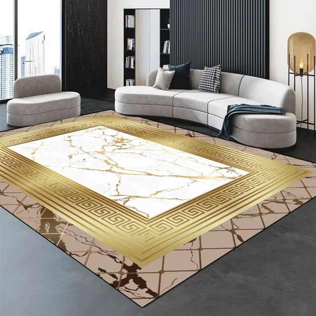 Karpetti Geometrischer Teppich Modern Weiß, B/T: 60 x 40 cm - Bild 1