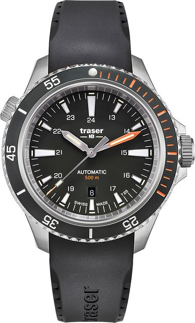 Traser Diver Automatik, Edelstahl, Schwarz, 46 mm, Herren - Bild 1