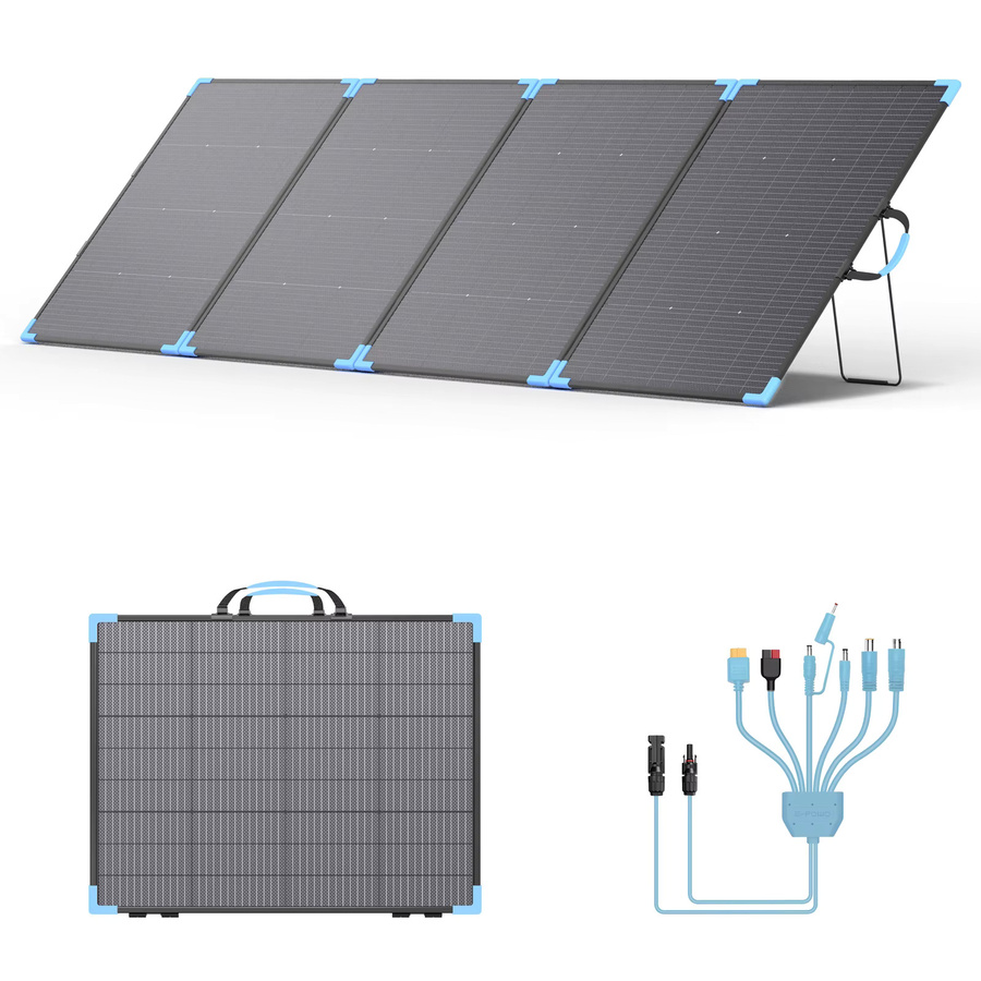 E-POWO Bifaziales faltbares Solarpanel in Schwarz mit 23,4% Energieumwandlungsrate als Solarladegerät für Auto, Boot, Wohnwagen und Camping - Bild 7