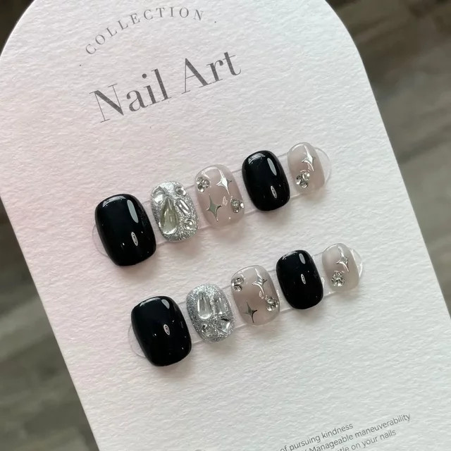 Qsezeny Rose Ballet Press on Nails, 10 Stück, Glänzend, Unisex - Bild 1