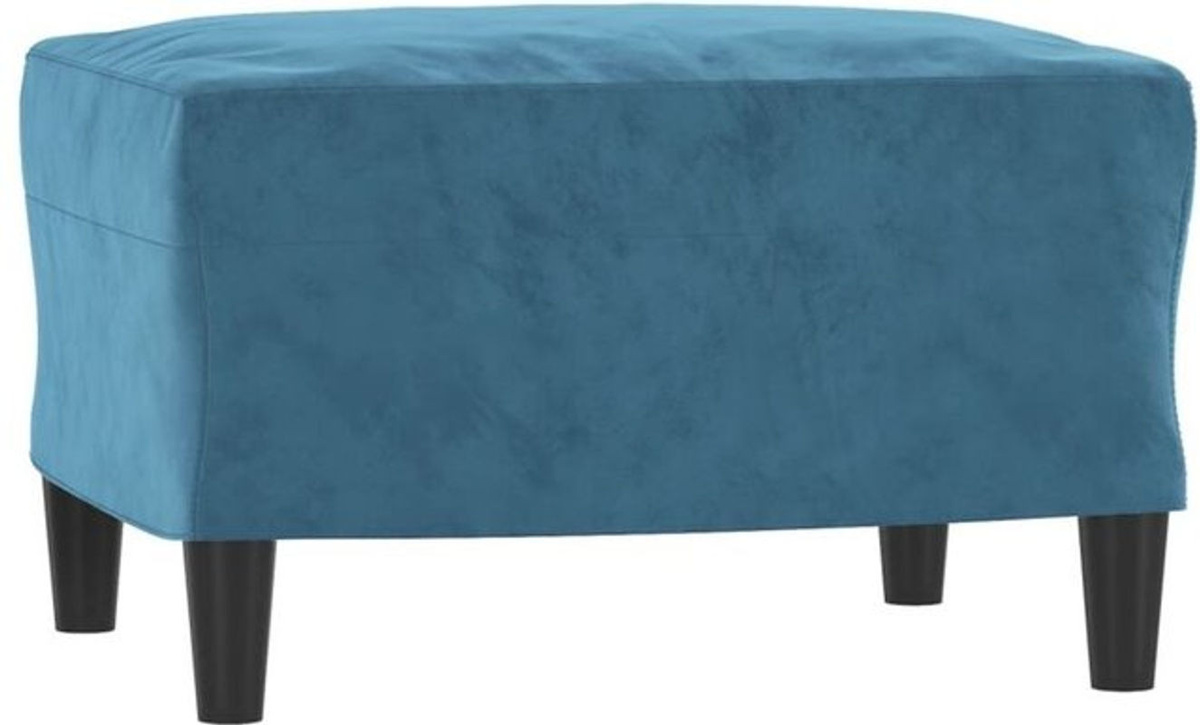 Modern Polsterhocker aus Samt von vidaxl in Blau, B/T/H: 60 x 50 x 41 cm - Bild 1