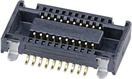 Molex Mezzanine-Steckverbinder Schwarz mit 20 Polen und 0,50 mm Rastermaß - Bild 1